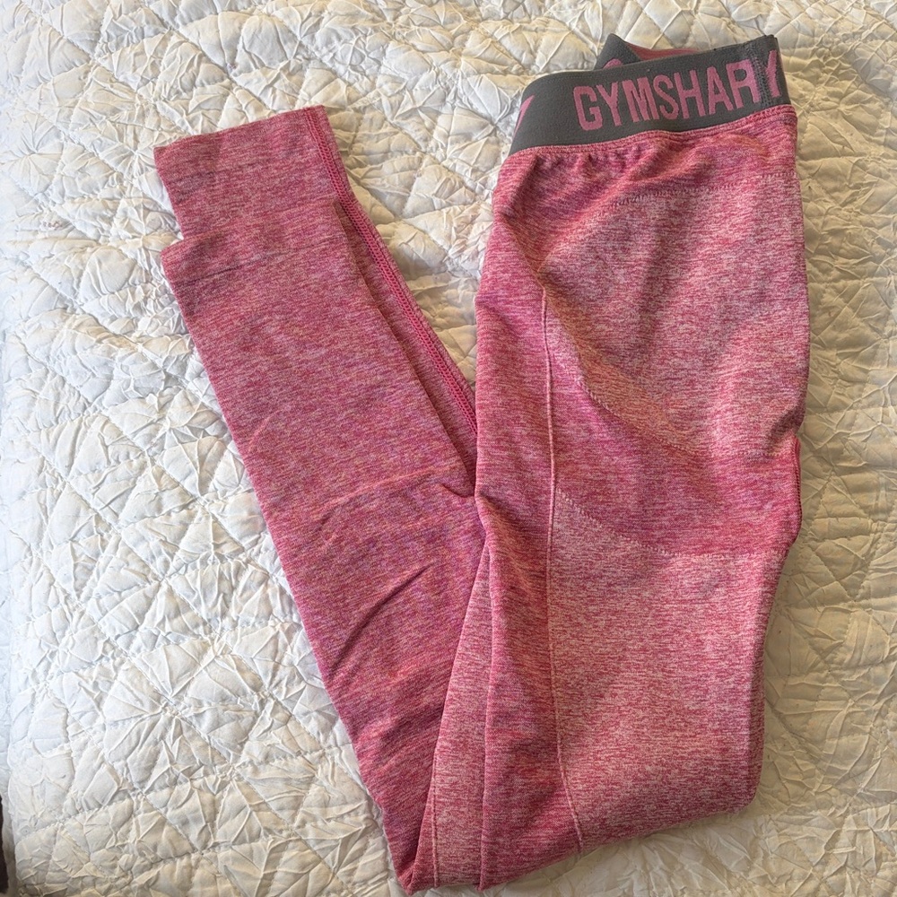 Gymshark Heather Pink Leggings with Branded Waistband
